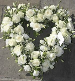 White Heart Wreath