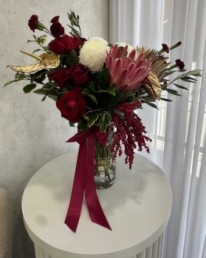 Golden Sleigh Vase Arrangement