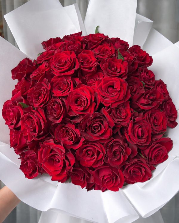 when love takes over bouquet 50 roses